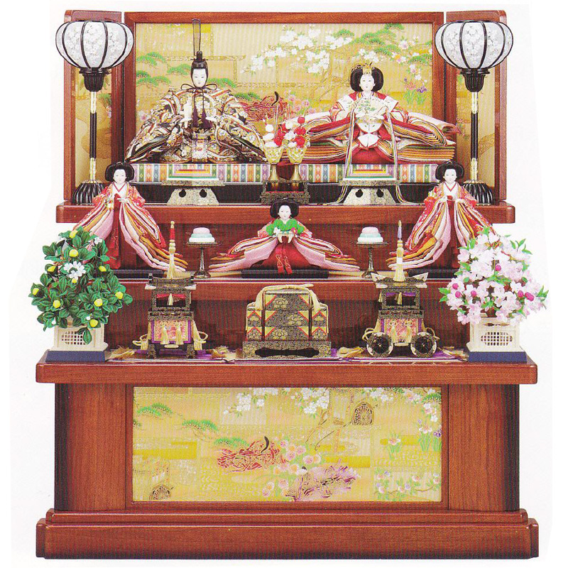 五人飾り（木製三段）