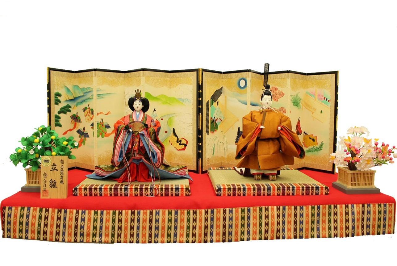 京製　黄呂染　立雛